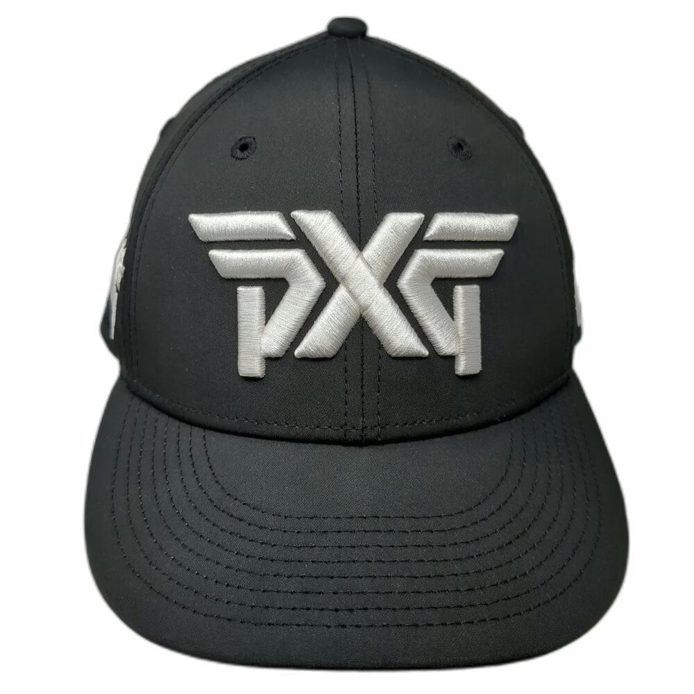 PXG Snapback Black White One Size New Era 9FIFTY Golf Flat Brim Embroidered Hat